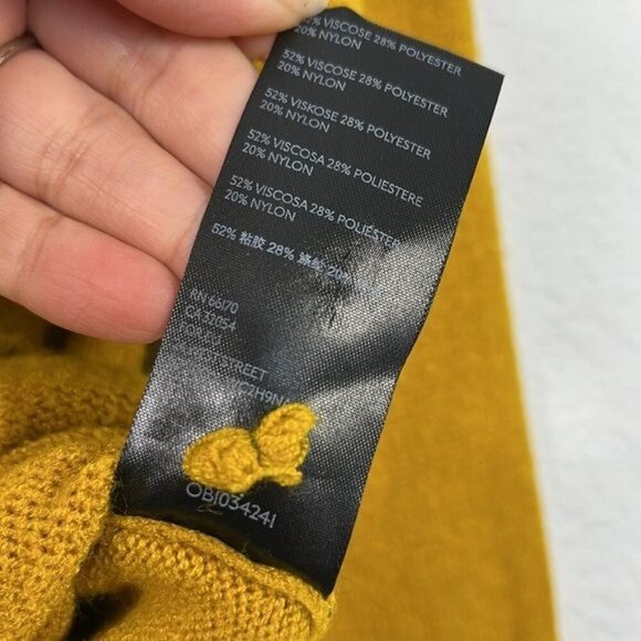 Anthropologie Welford Tunic Sweater Mustard Yellow‎ size XS - Picture 5 of 8